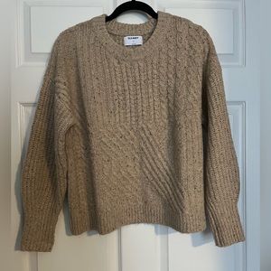 Old Navy tan sweater.